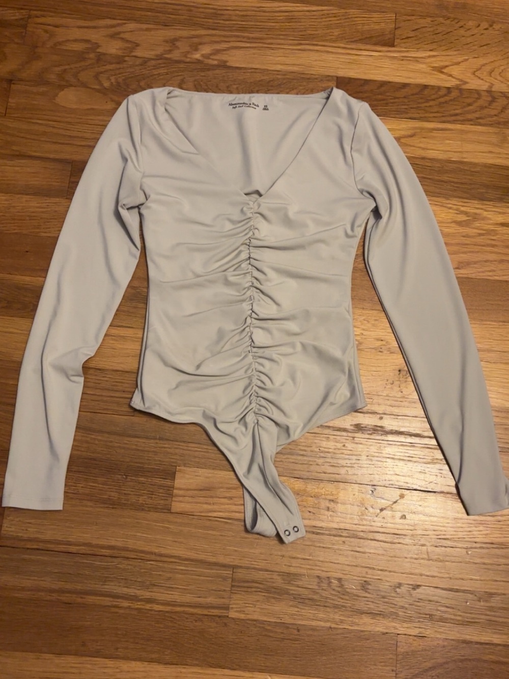Abercrombie Ruched Long Sleeve Bodysuit xs